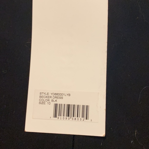 New w/tags Likely black asymmetrical dress- sz 10 - Picture 5 of 7